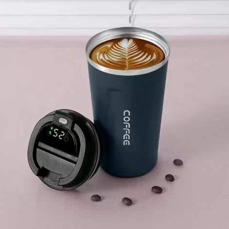 Mug isotherme intelligent 380ml avec écran de température, thermos de voyage en acier inoxydable pour voiture, bureau et bouteille d'eau (1/4)