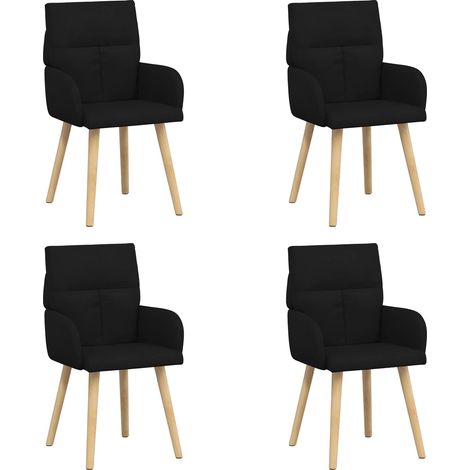 Esszimmerstühle 4 stk. Stoff Schwarz 60 x 56 x 96 cm vidaXL (1/5)
