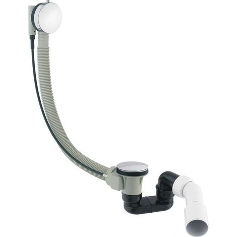 OMNIRES CGS - Sistema di scarico e troppopieno per vasca da bagno, lunghezza 81 cm, cromo TK104-PLUS-3.01+64-SCR