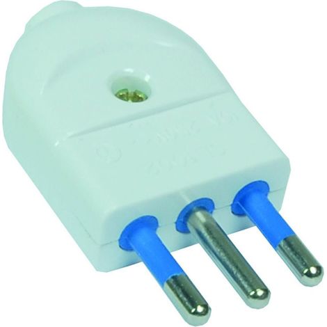 Spina normale 2p+t bianca - Specifiche: 10A bianca - 20 pz