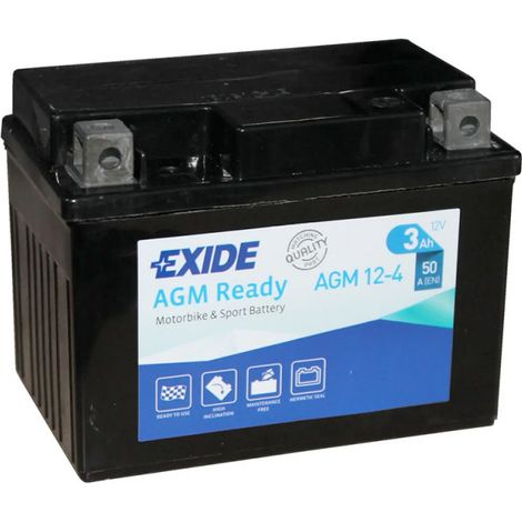 BATTERIA PER MOTO 'EXIDE' 12V - 3Ah - 115x70x85h mm (1/4)