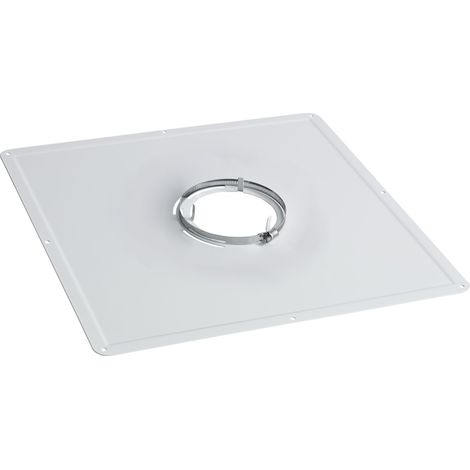 TEN – Plaque propreté 80 mm – Blanc – 300 x 300 mm – Pour poêle à granulée – Fixation facile