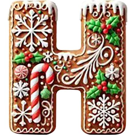 Ornement Alphabet - Décoration Arbre De Noël En Acrylique - Lettre Initiale Personnalisable Avec Motif Baies - 10 cm - 1 Pièce (1/5)