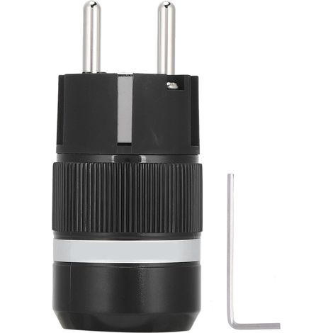 Connecteur IEC Audio Monosaudio en Cuivre Pur avec Plaquage Rhodium, Fiche Mâle 100-250V E100R (1/5)
