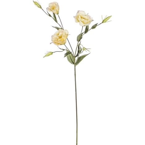 Fiore artificiale Lisianthus h 76 cm effetto realistico con foglie verdi