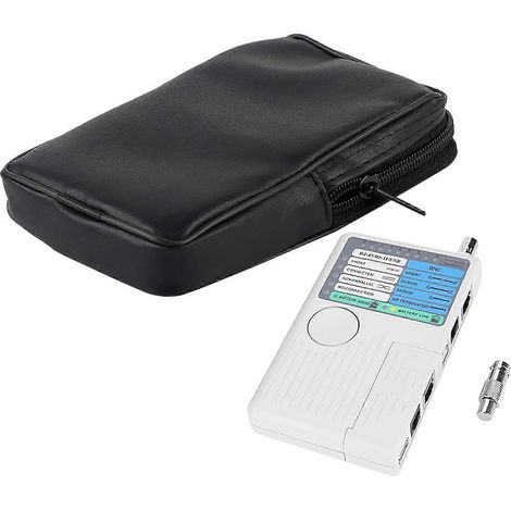 4-in-1 Tragbarer LAN-Netzwerkkabeltester mit Fernbedienung, RJ11-, RJ45-, USB- und BNC-Anschlüssen für UTP- und STP-Kabel (Tracker)