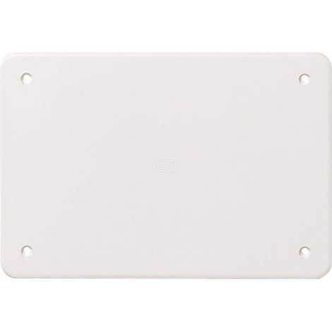 Coperchio rettangolare per scatola di derivazione, 196 x 152 mm, bianco RAL9010, IP40, con viti in acciaio. (1/5)
