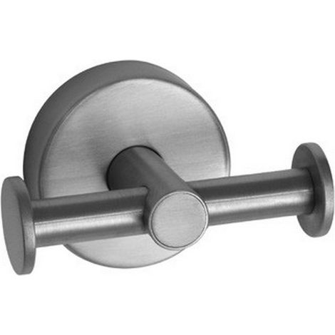 Appendiabiti bagno doppi ganci laterali acciaio inox satinato  MIRA-S kamalu