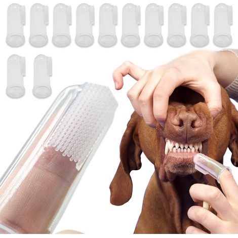 12 Pièces Bosse à dents pou animaux de compagnie,Bosse a Dent Chien Doigt Bosse à Dents Silicone pou Chien Bosse à Dents de Doigt,pou Animal Chiens et Chat Amélioe l'hygiène Buccale (1/3)