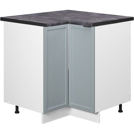 Eckschrank Fame-Line, Hellblau-grau, 80.5 cm , AP Anthrazit, Vicco