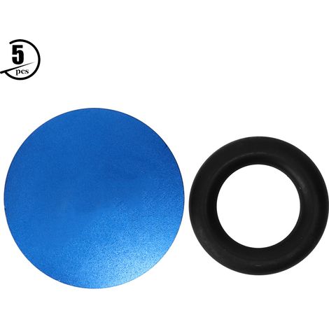 Lot de 2 cache-poussière pour boîtier de pédalier creux intégré BB en alliage d'aluminium, vélo de montagne VTT route, diamètre trou 22-25mm, bleu (1/5)