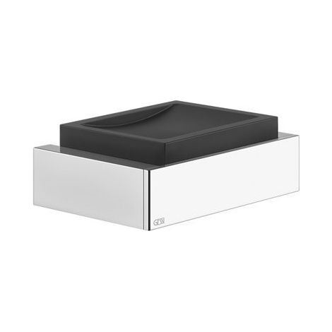 Accesorios Gessi Rettangolo jabonera de pared, plato negro,