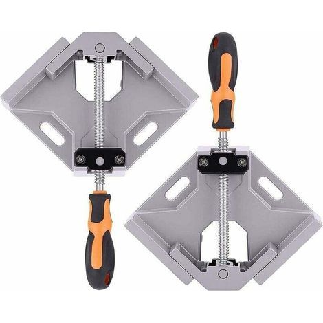 90-Degree Right Angle Clamp, Single-Handle Angle Clamp with Adjustable Swivel Jaw, Woodworking Supports for Engineering, Photo Framing, 2 Pieces (1/5)
