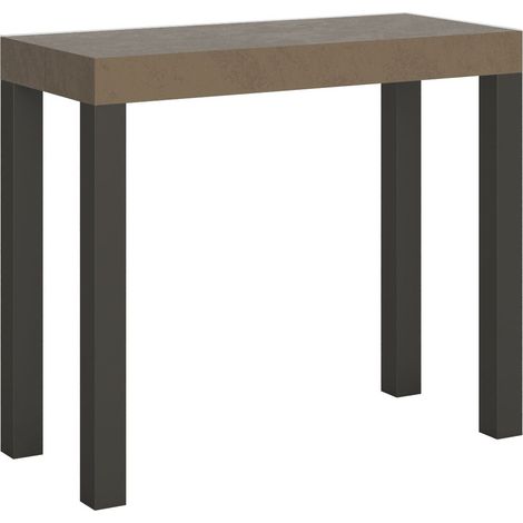 Consolle Allungabile 90-300x40x77 cm Everyday Tortora Telaio Antracite (1/5)