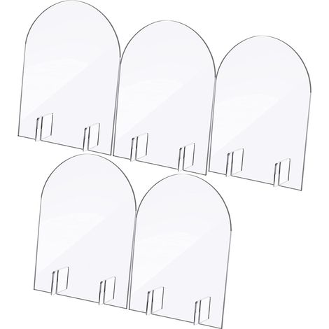 5pièces Cartes De Place Acrylique Transparent De Supports Vides Pour Mariage Décoration Événementielle Noms Invités (1/5)
