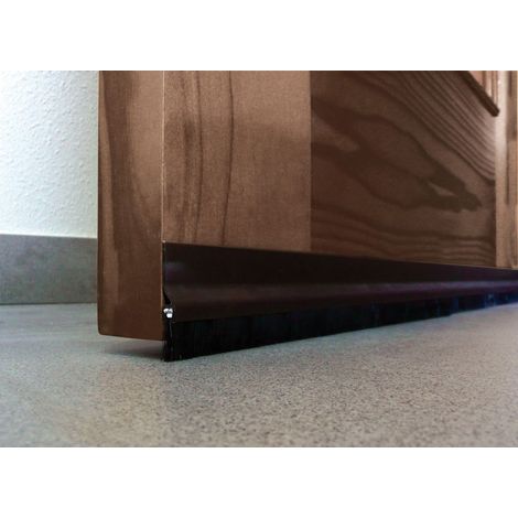Burlete Bajo Puerta 125Cm Tornillos Flecos Aluminio Bronce Burcasa