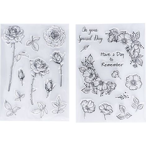 Tampons en caoutchouc transparents à faire soi-même pour carnets et albums de scrapbooking. (1/5)