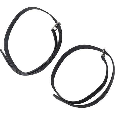 Lot de 2 sangles d'étriers en cuir de vachette épais, sangles de bride élastiques, équipement d'équitation (1/5)