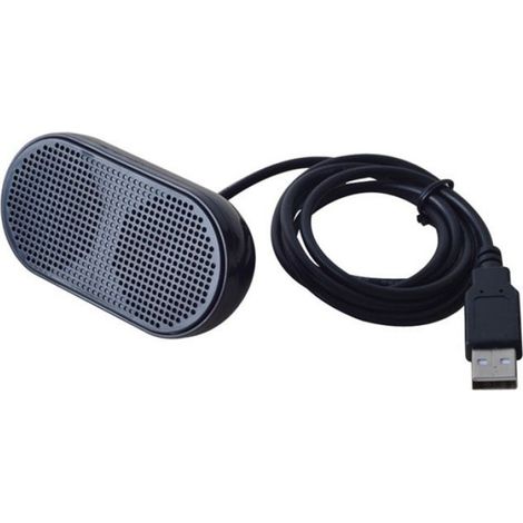 Mini Haut-parleur USB - Chronus - Noir - Compact - Léger - Stéréo (1/4)