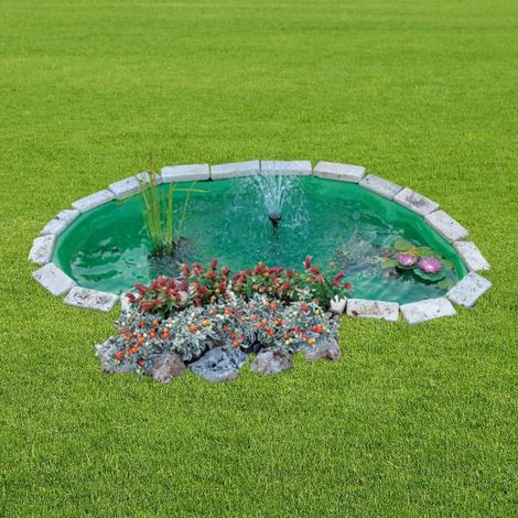 Laghetto da giardino verde litri 270 dimensioni 185x115xh36 cm (1/3)