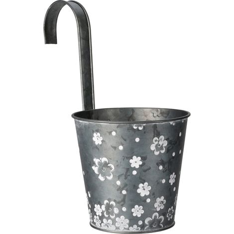 MACETA COLGAR ZINC DECO 13x10x26 CM