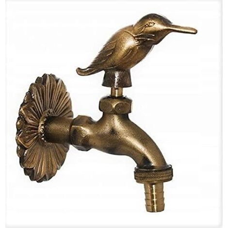 rétro avec motif colibri - Pour extérieur, jardin - Robinet d'écoulement (1/3)