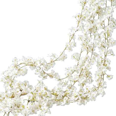 2 Pièces 180cm Guirlandes de Fleurs de Cerisier Artificielles, Guirlande Fleur Artificielles Extérieures Deco, pour Maison Jardin Fêtes Mariage Fête (1/5)