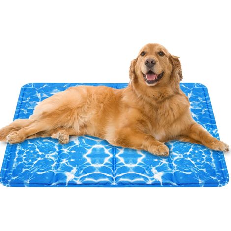 Alfombrilla refrescante para perros, 60 x 90 cm, fabricada con gel duradero y no tóxico para mantener a los perros frescos en verano, resistente a los arañazos y fácil de limpiar, tamaño L (1/5)