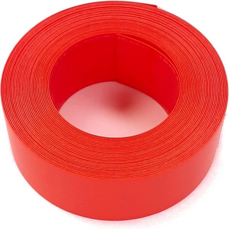 Cyclingcolors – Bande de chant en ABS 5 mètres – Largeur 22mm – Épaisseur 0,4mm – Rouge vif avec relief – Pour finition bords meubles et panneaux bois
