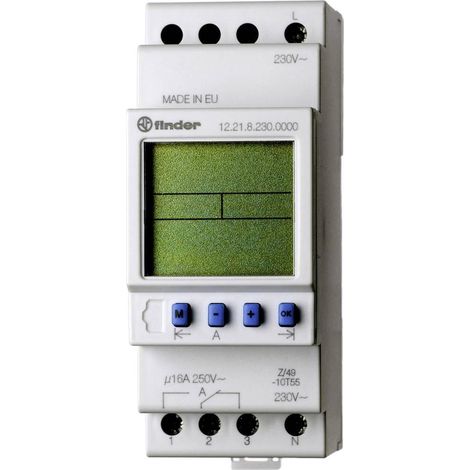 Finder 122282300000PAS Interruptor horario digital gris