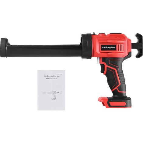 Máquina de calafateo inalámbrica de 20 V, kit de herramientas eléctricas portátiles, 4 velocidades ajustables y luz LED para rellenar y sellar (batería no incluida) Rojo (1/5)
