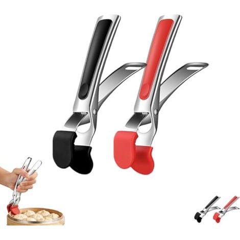 Pince anti-brlure de type bec de canard, pince antidérapante pour bol et assiette, pince multifonction avec ouvre-récipient, outils durables pour la maison et la cuisine (mélange) (1/5)