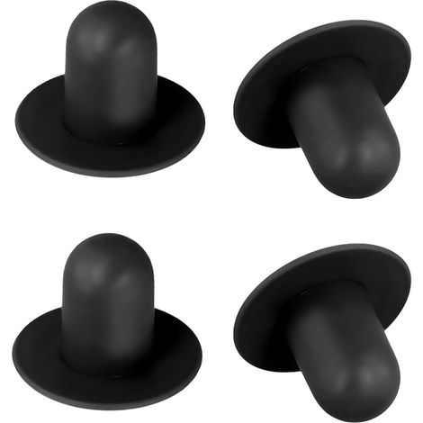 4pcs Bouchon de Piscine pour Piscine Hors Sol, Bouchons Filtre Pompe Caoutchouc Bouchons Muraux Pool Remplacement pour Intex (Noir)