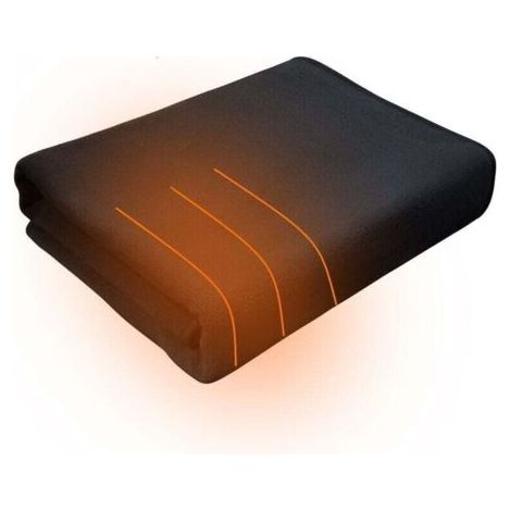 ALLIANDISUSB Heated Blanket Shawl, 150x80cm Heating Blanket, Electric Blanket with 3 Temperature Levels, Black (1/4)