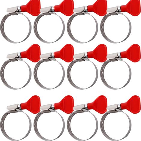 12 Pièces Collier Soufflet Cardan Universel, Réglable Collier Serrage Soufflet Pour La Plupart Des Véhicules, Pinces À Joint Cv En Acier Inoxydable pour Tuyau D'Eau, Câble (1/5)