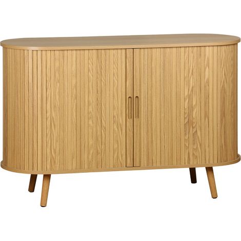 120cm scandi-style sideboard with 2 sliding doors Natural 120x40x75 cm - Legacy (1/5)