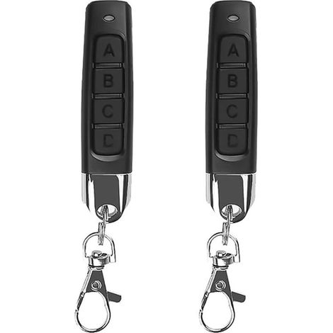 Duplicador de control remoto universal para puerta de garaje, 433 MHz, 4 botones, para copiar códigos fijos y desplazables (2 unidades) (1/4)