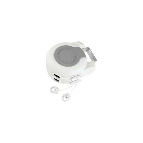 corde à linge extensible – séchoir mural pour intérieur et extérieur en plastique et métal – étendoir à linge de 12,8 m pour salle de bain, buanderie, jardin ou voyage – blanc (1/5)