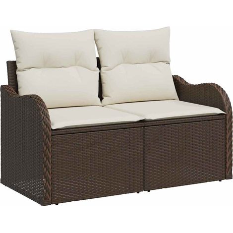 Maison Exclusive - Garten-Sofa-Set mit Kissen mit Kissen 9 pcs Br
