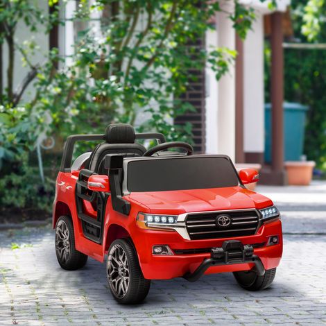 Voiture Électrique Enfants Toyota Land Cruiser Télécommande 12v Batterie Mp3 Music Red Article Enfant +3 ans