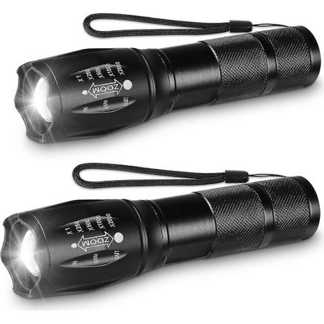Taschenlampe, LED-Taschenlampe, extrem hell, 2000 Lumen, 5 Leuchtmodi und einstellbarer Fokus, IP67 wasserdicht, tragbare Mini-Taschenlampe für Camping und Outdoor-Aktivitäten (1/5)