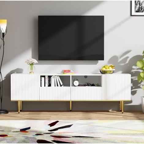 Moderner TV-Schrank Mit Füßen Und Goldener Umrandung (1/5)