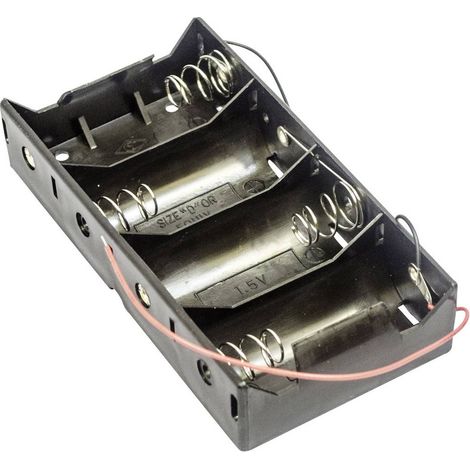 MPD BH4DW Portabatteria 4x Torcia (D) Cavo (L x L x A) 138 x 72 x 29 mm (1/2)