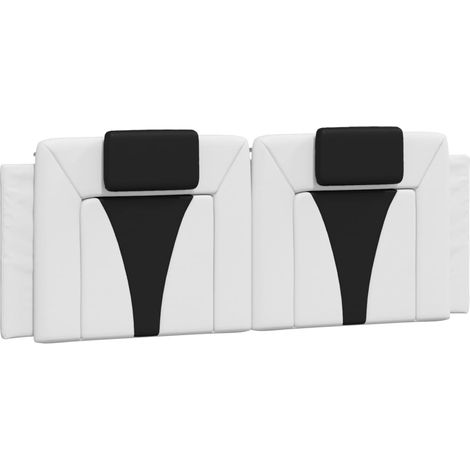 Maison Exclusive - Cuscino Testiera Viana Bianco e Nero 140 cm in Similpelle