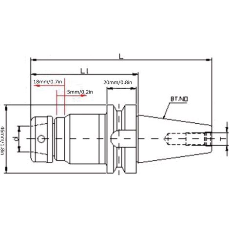 Porte-outil de taraudage BT30-ETP32-110, porte-outil de taraudage télescopique BT30, porte-outil de taraudage ETP (1/5)