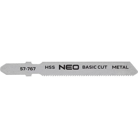 Lames de scie sauteuse neo tools 21tpi HSS coupe métal 2 pièces