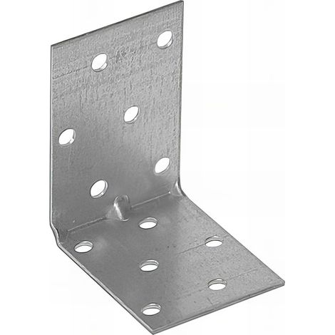 Équerre renforcée perforée galvanisée - 60 x 60 x 40 x 1,5 mm (1/3)
