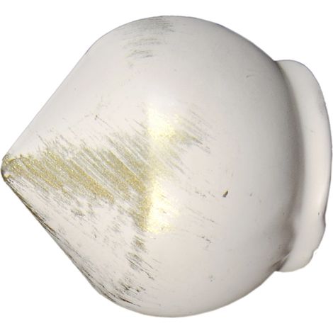 2 pomoli avorio oro a bulbo terminale per tubo diametro 20 mm