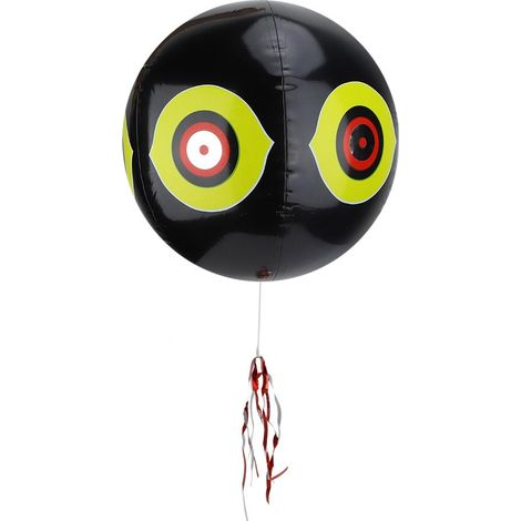Ballon gonflable effaroucheur d'oiseaux, noir, répulsif contre les prédateurs pour jardin (1/4)