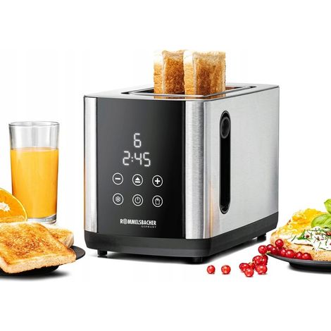 Rommelsbacher TO 850 tostadora 9 2 rebanada(s) 850 W Negro, Acero inoxidable (1/4)